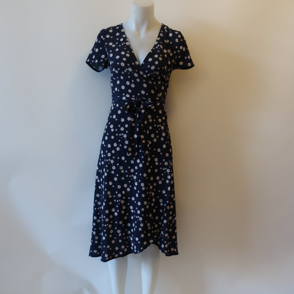 PRINCESS POLLY DAISY FLORAL MIDI WRAP DRESS 2*